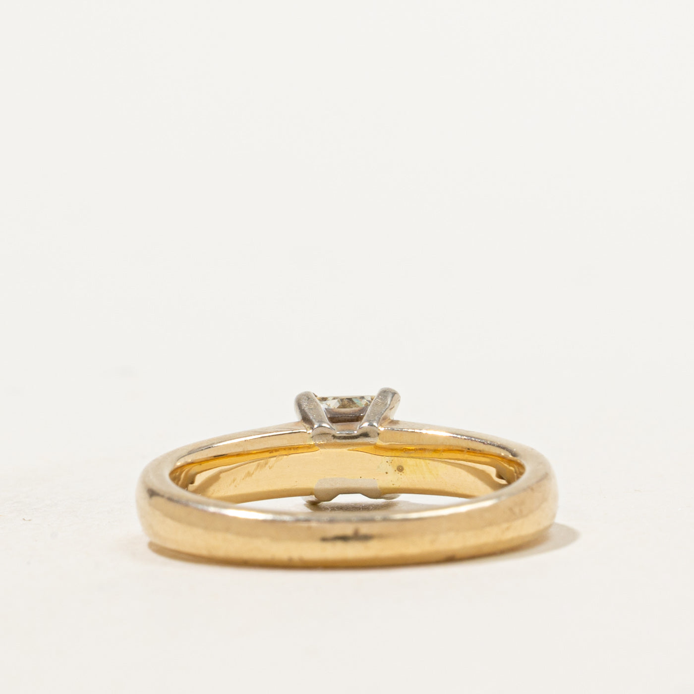 Bague solitaire princesse en diamant | 0,50 ct | Taille 4,75 |