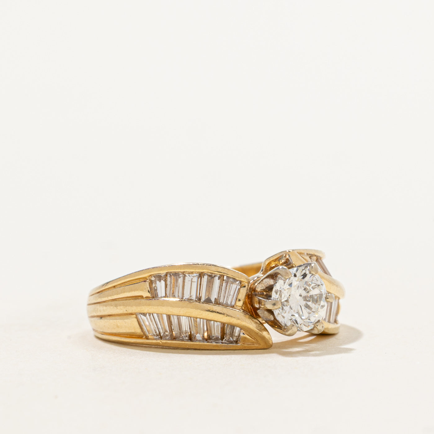Bypass Baguette Diamond Engagement Ring | 0.82ctw | SZ 5.75 |
