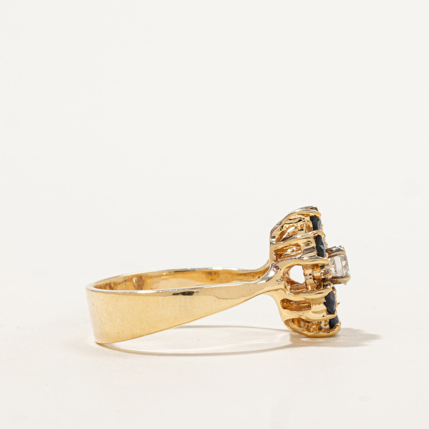 Sapphire & Diamond Halo Ring | 0.78ctw, 0.34ctw | SZ 9.5 |
