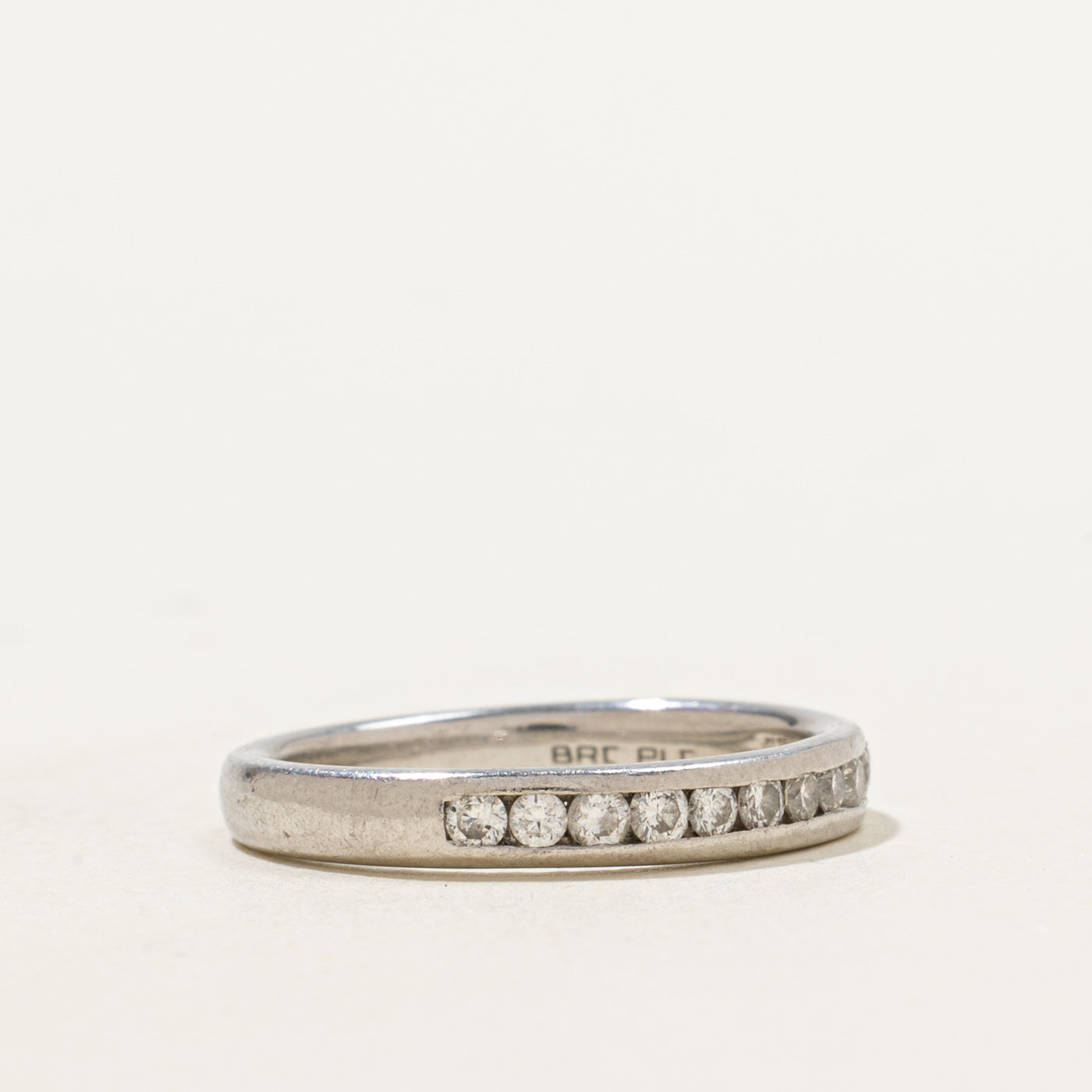 Platinum Channel Set Diamond Band | 0.17ctw | SZ 5.5 |