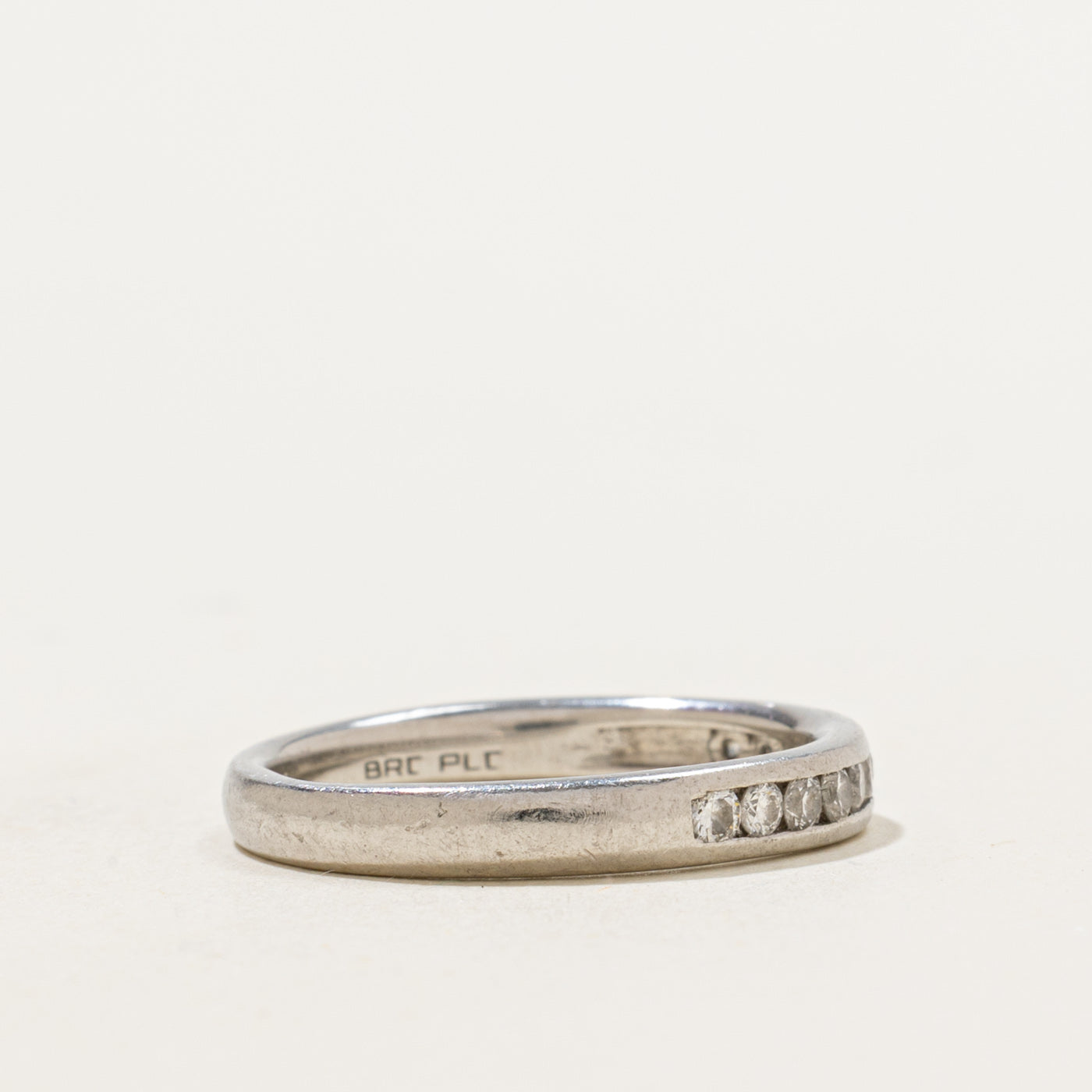 Platinum Channel Set Diamond Band | 0.17ctw | SZ 5.5 |