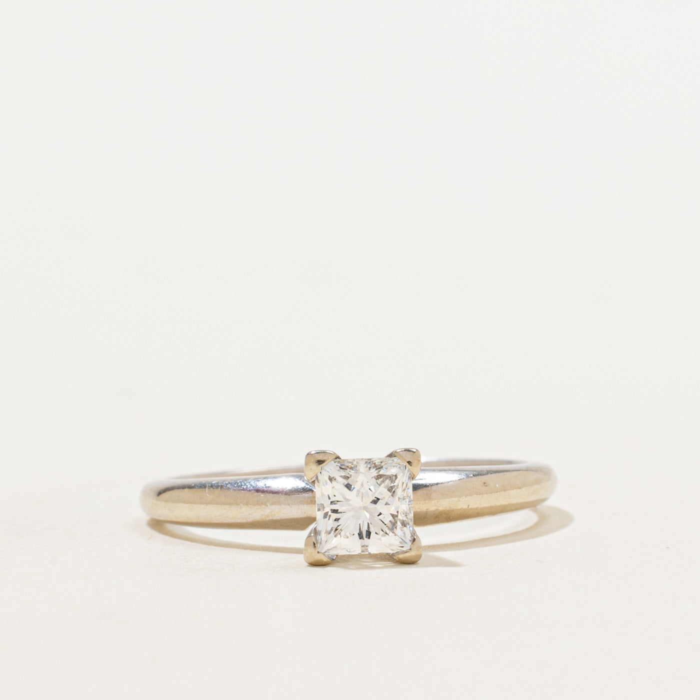 Bague de fiançailles solitaire en diamant princesse | 0,48 ct | Taille 6 |