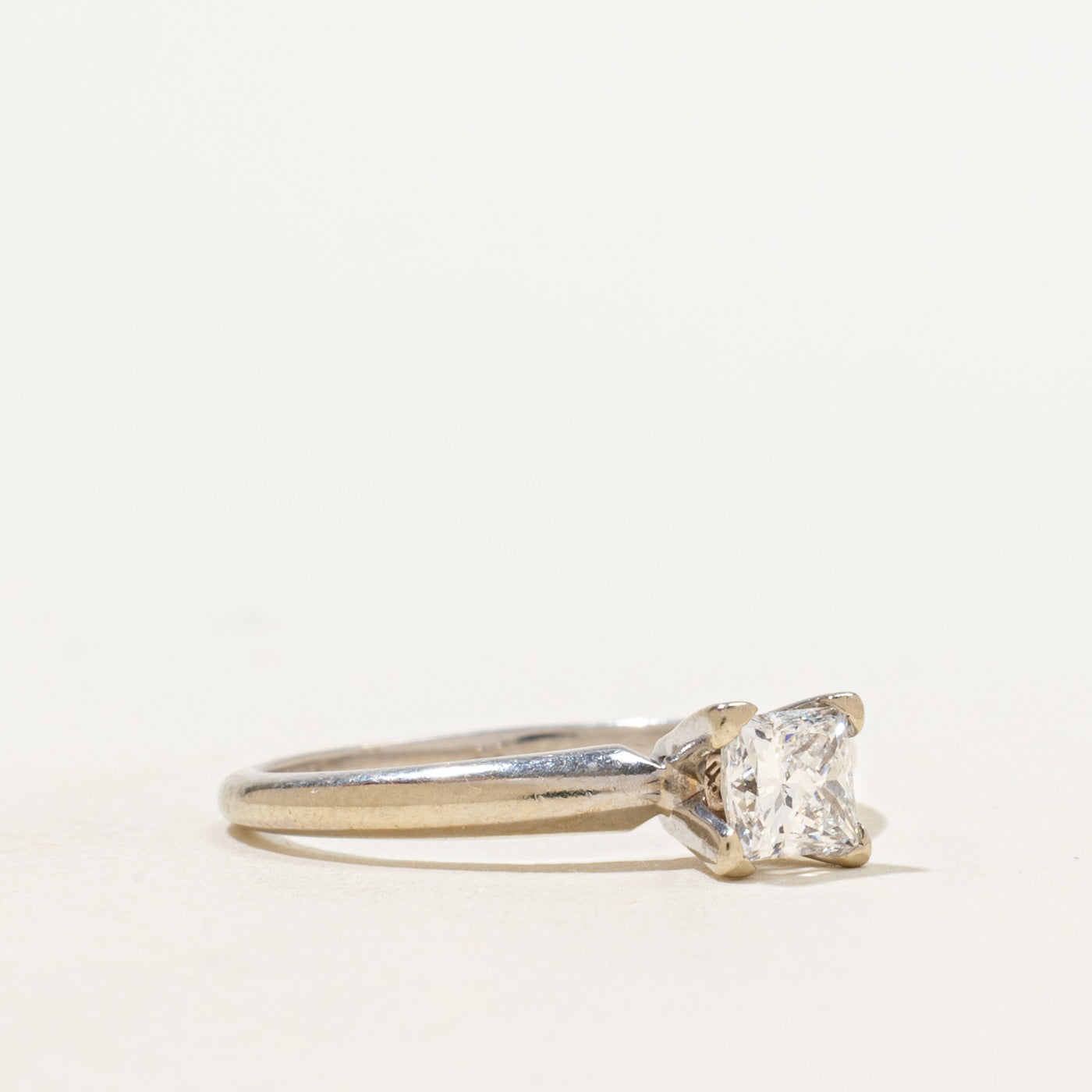 Bague de fiançailles solitaire en diamant princesse | 0,48 ct | Taille 6 |