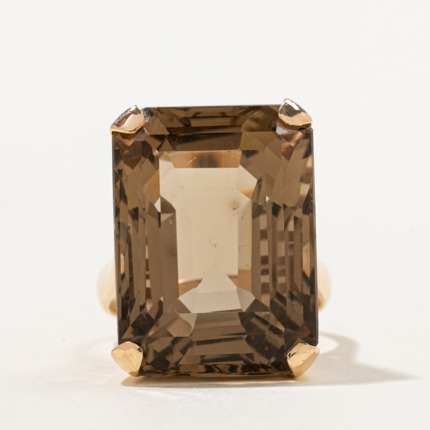 Smoky Quartz Cocktail Ring | 30.00ct | SZ 7.5 |