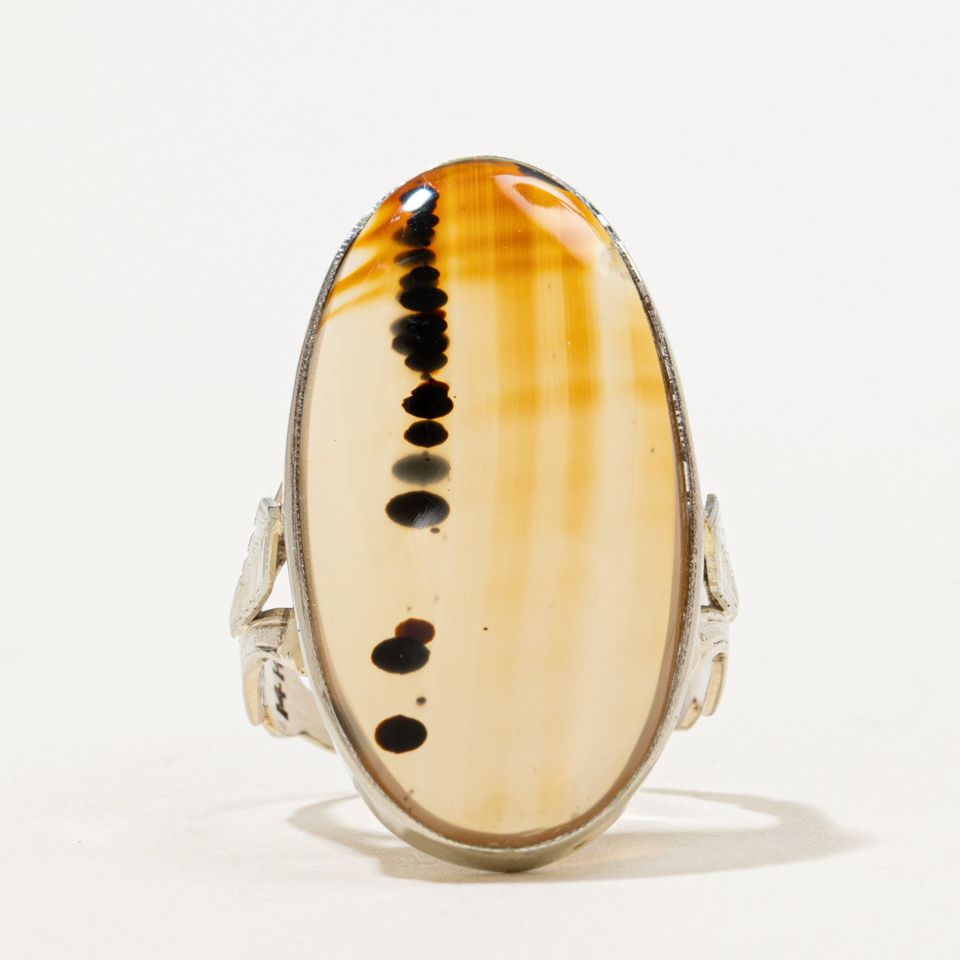 Banded Agate Cocktail Ring | 12.00ct | SZ 7.25 |