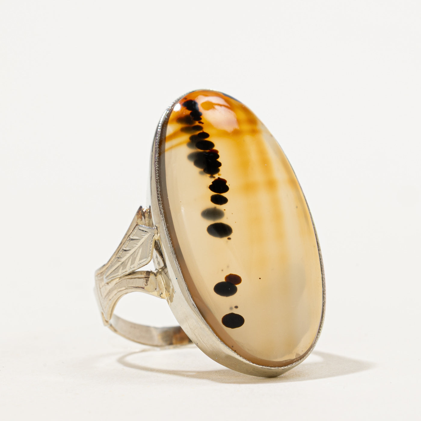 Banded Agate Cocktail Ring | 12.00ct | SZ 7.25 |