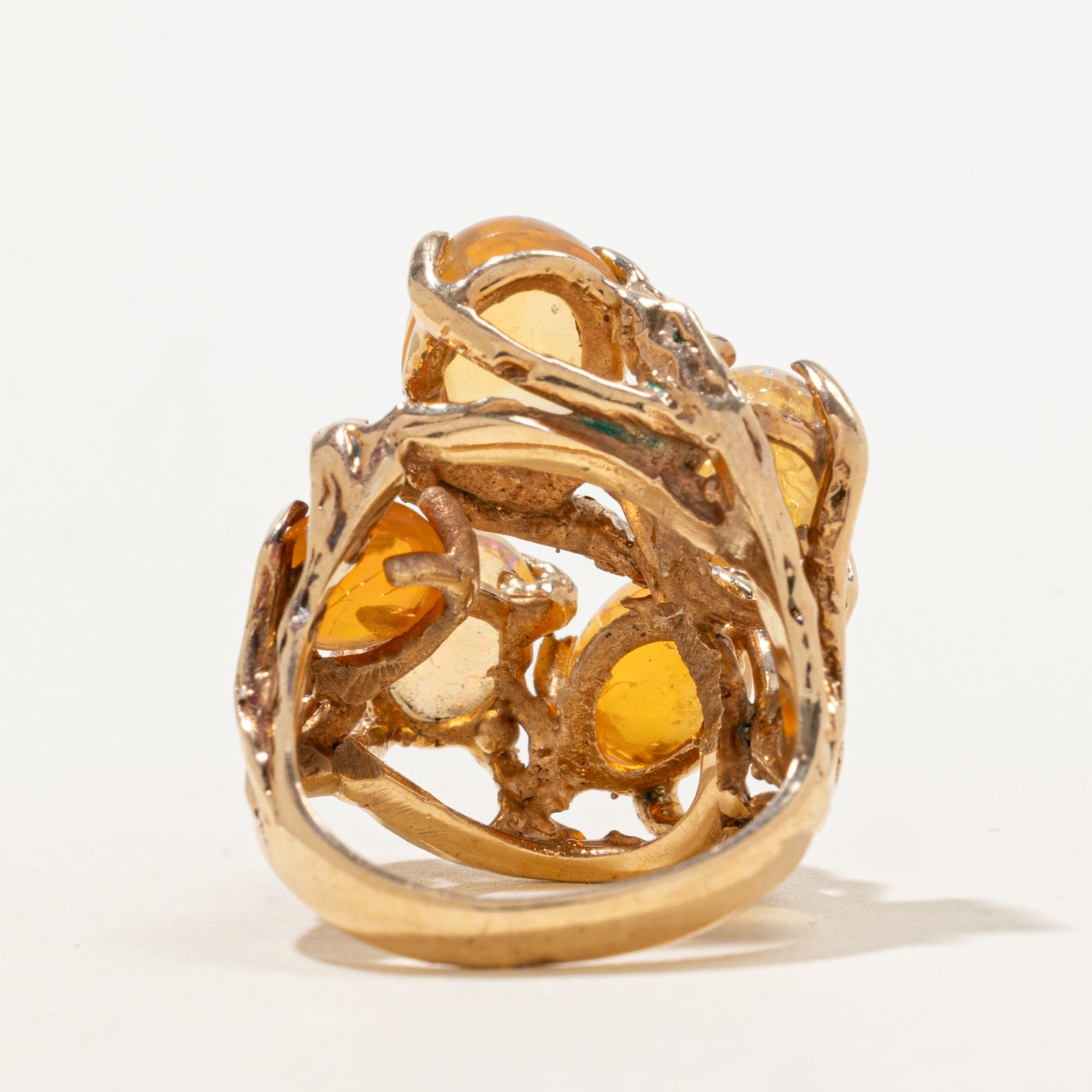 Bague cocktail en opale de feu | 6,20 ct | Taille 5,5 |