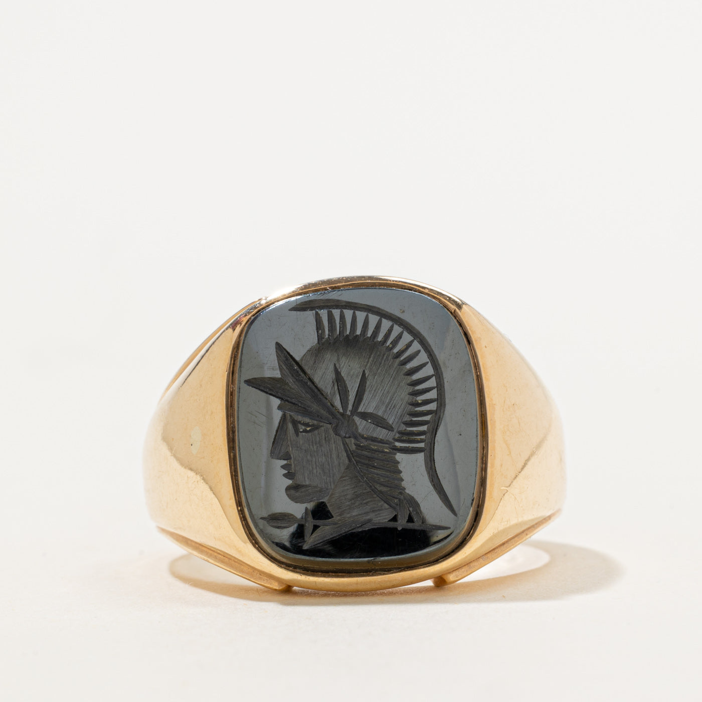 Bague Birks Intaglio en hématite | 8,70 ct | Taille 10 |