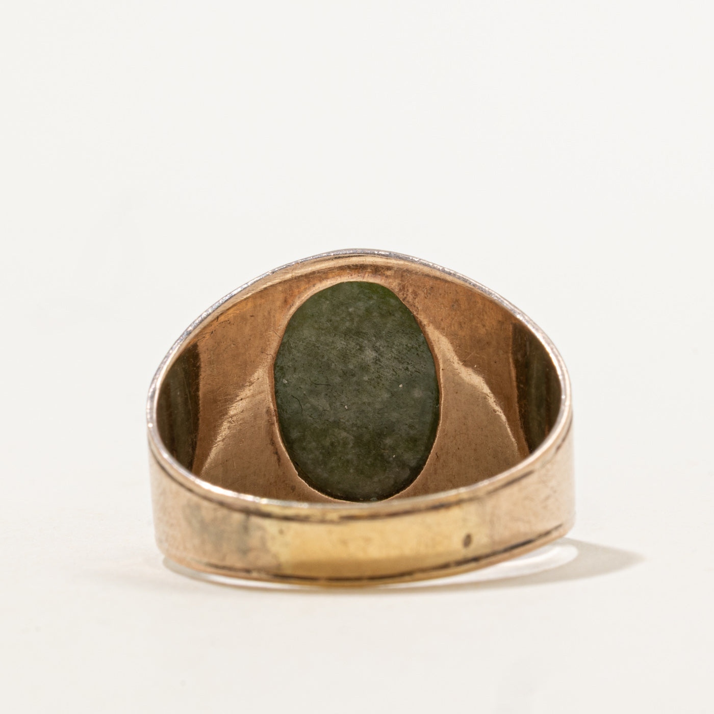 Bague en jadéite vintage | 4,22 ct | Taille 11,5 |