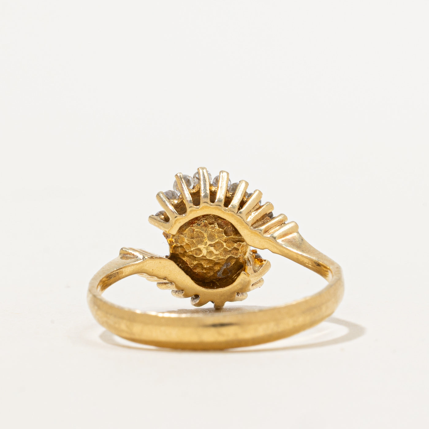Bague cocktail perle et diamant | 0,24 ct | Taille 8,25 |