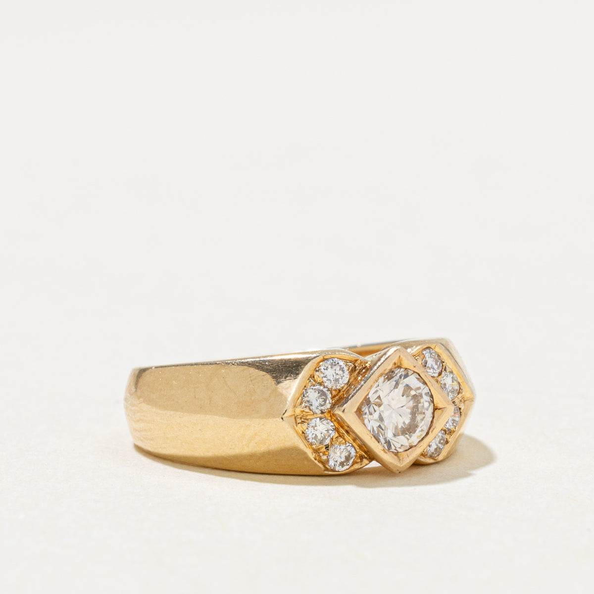 14k Diamond Geometric Bow Ring | 0.50ctw | SZ 5