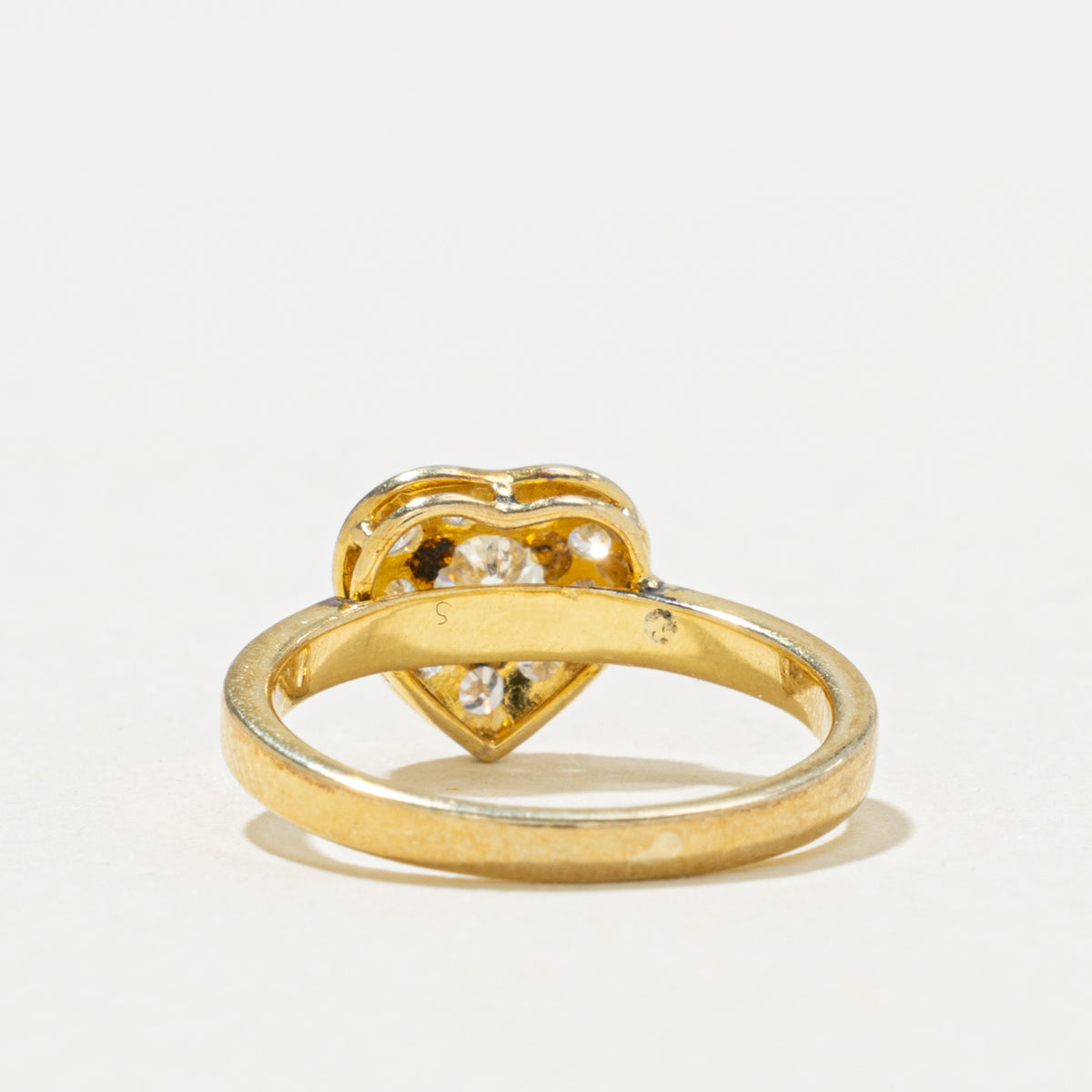 14k Diamond Halo Heart Ring | 0.45ctw | SZ 4.75