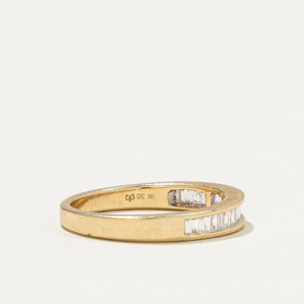 14k Semi Eternity Baguette Cut Diamond Band | 0.33ctw | 3.45mm | SZ 6.75
