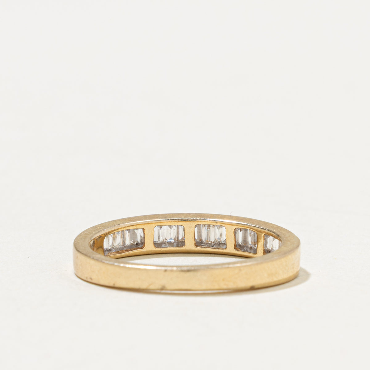 14k Semi Eternity Baguette Cut Diamond Band | 0.33ctw | 3.45mm | SZ 6.75