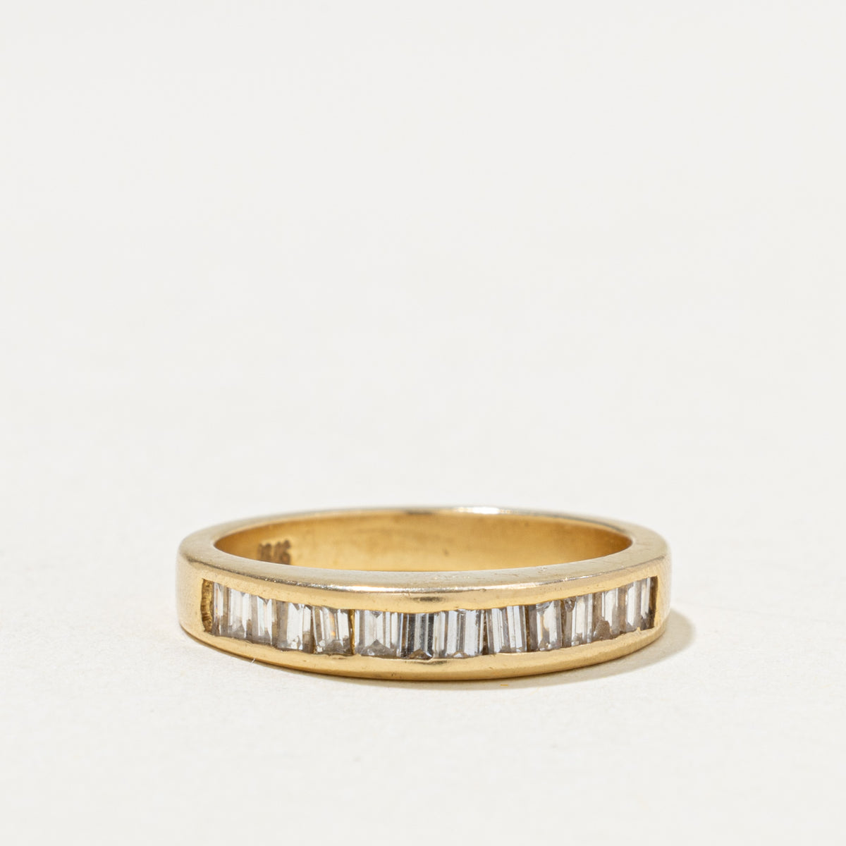 18k Semi Eternity Baguette Cut Diamond Band | 0.35ctw | 4mm | SZ 5.25