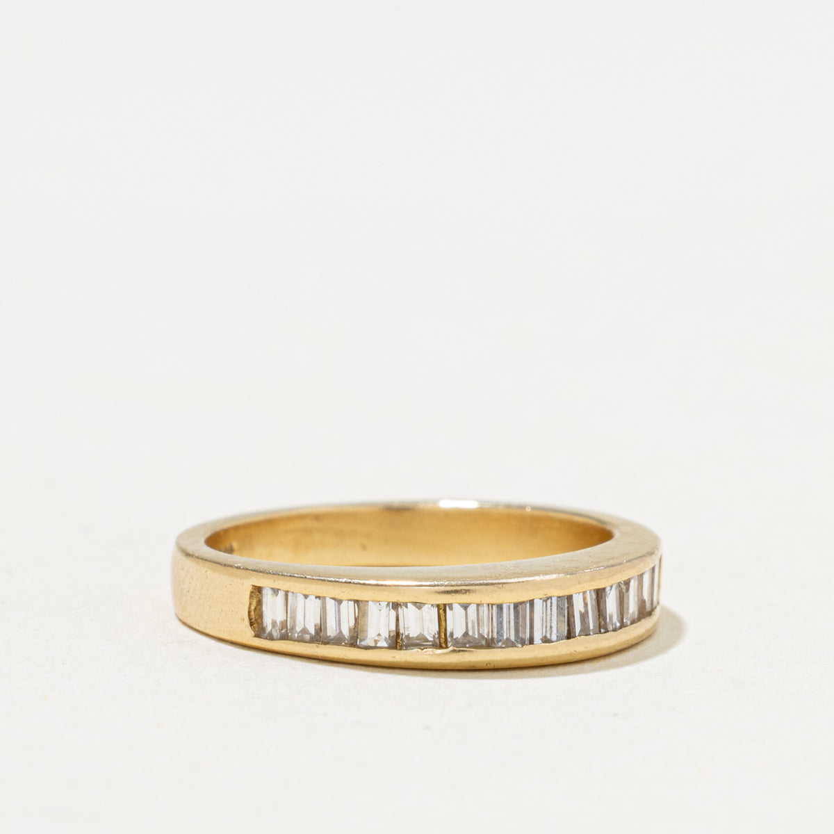 18k Semi Eternity Baguette Cut Diamond Band | 0.35ctw | 4mm | SZ 5.25
