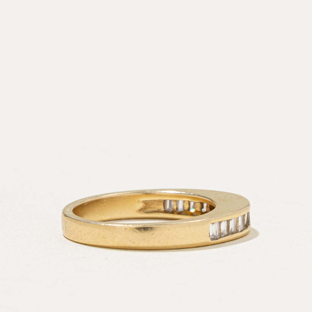 18k Semi Eternity Baguette Cut Diamond Band | 0.35ctw | 4mm | SZ 5.25
