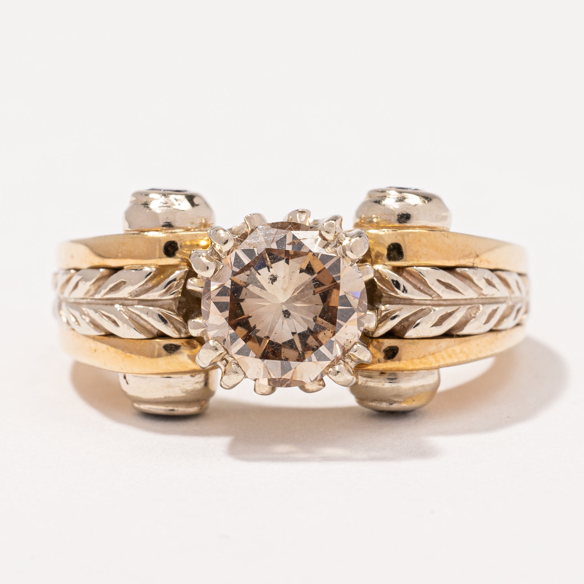 Bague de fiançailles en diamant champagne | 1,64 ct, taille 6,75 |