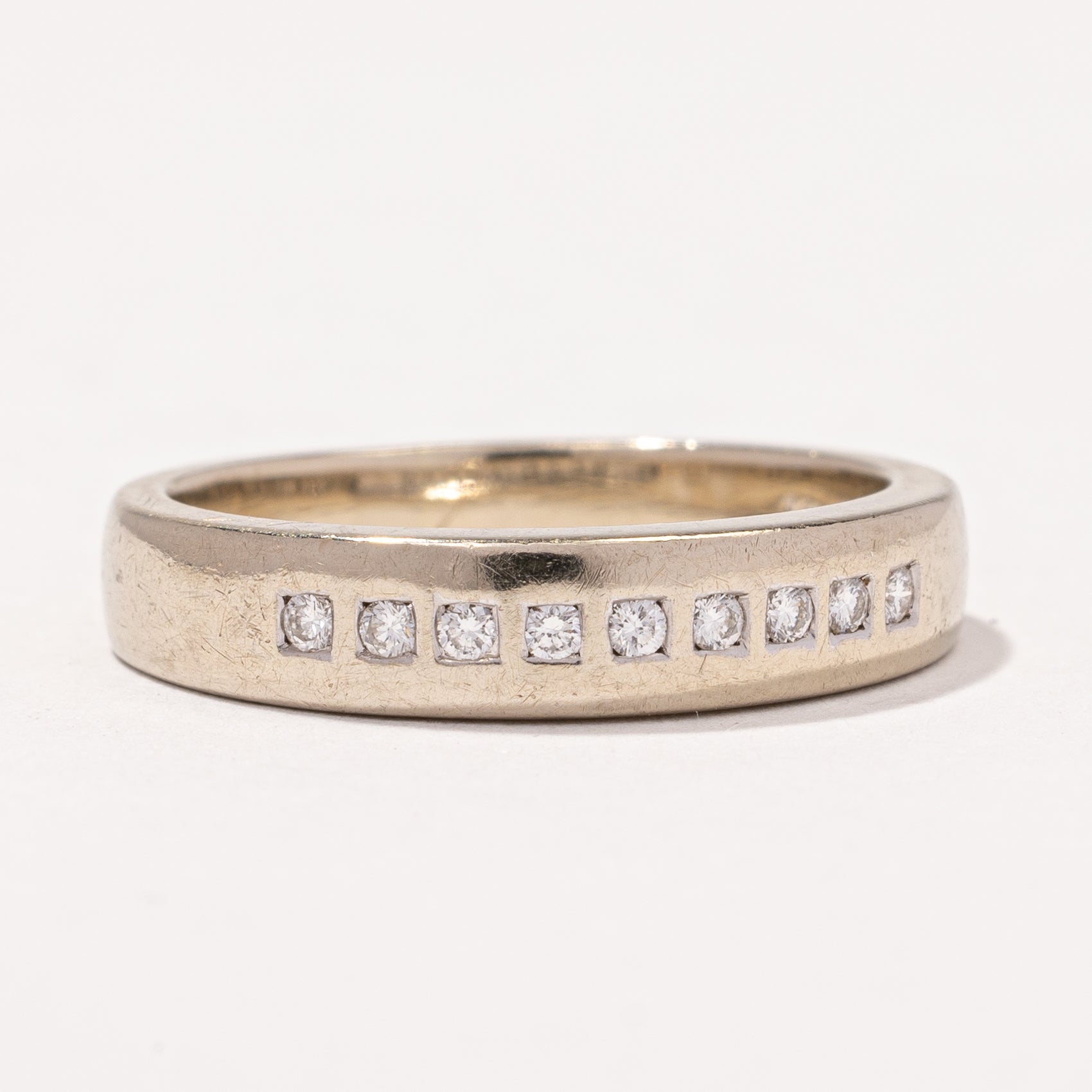 Square Set Diamond Wedding Band | 0.09 ctw, SZ 5.25 |