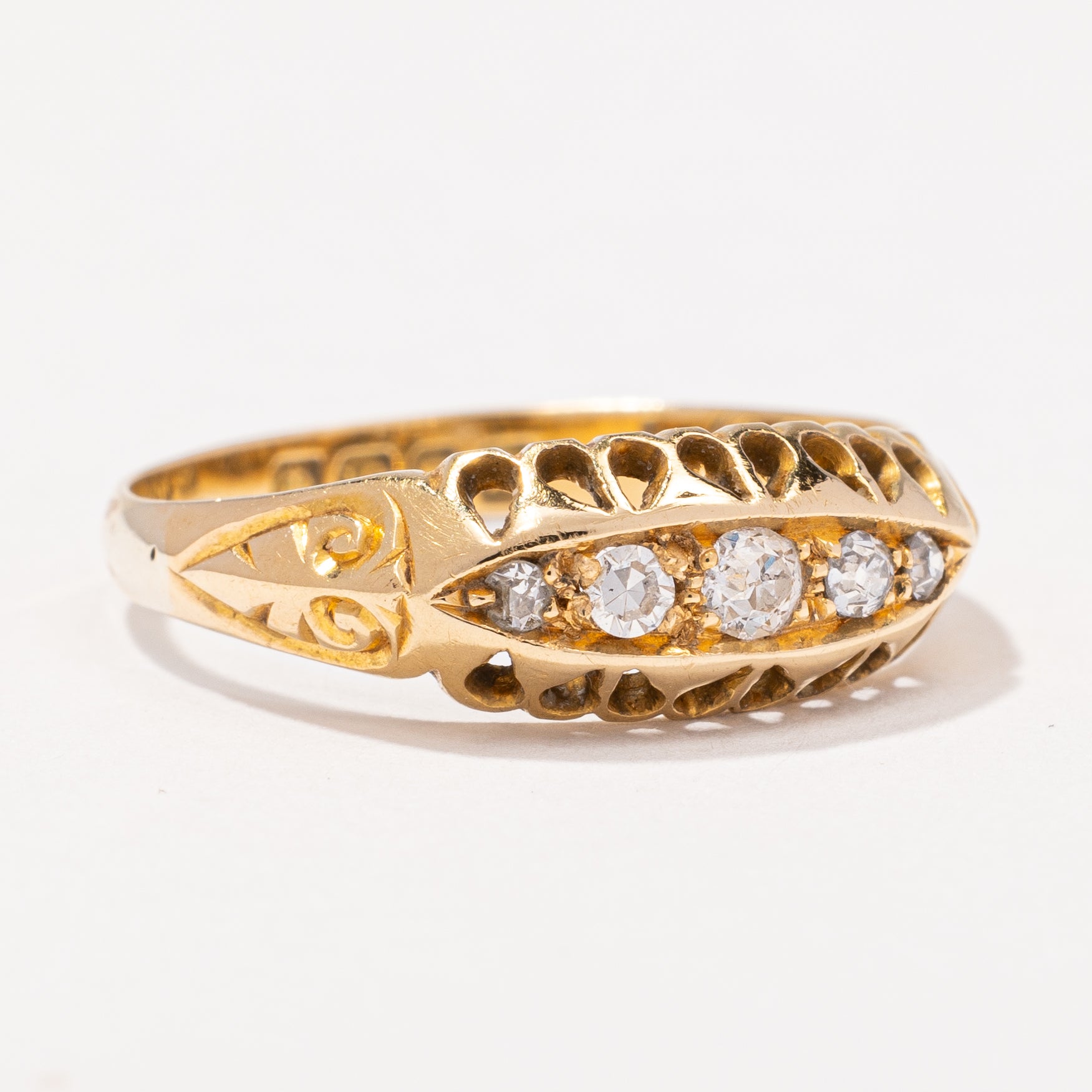 Victorian 1916 18k Gold Old European Diamond Ring  | 0.15ctw | SZ 6.5