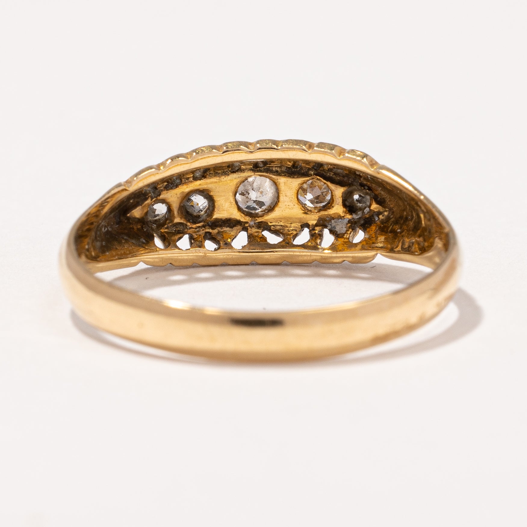 Victorian 1916 18k Gold Old European Diamond Ring  | 0.15ctw | SZ 6.5