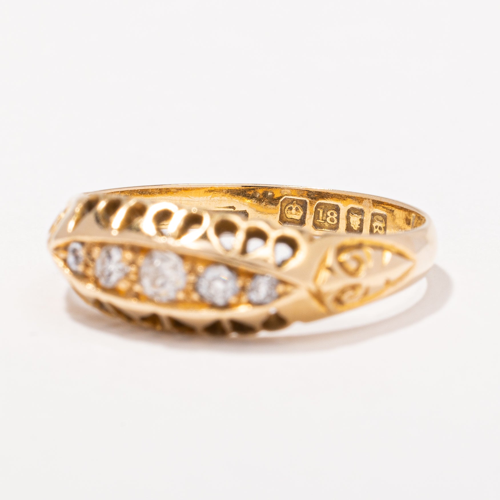 Victorian 1916 18k Gold Old European Diamond Ring  | 0.15ctw | SZ 6.5