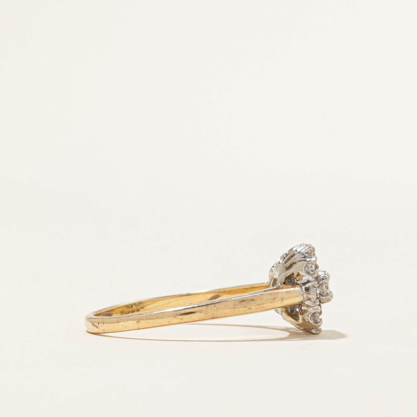 Yellow Gold Diamond Cluster Ring | 0.50ctw | SZ 10