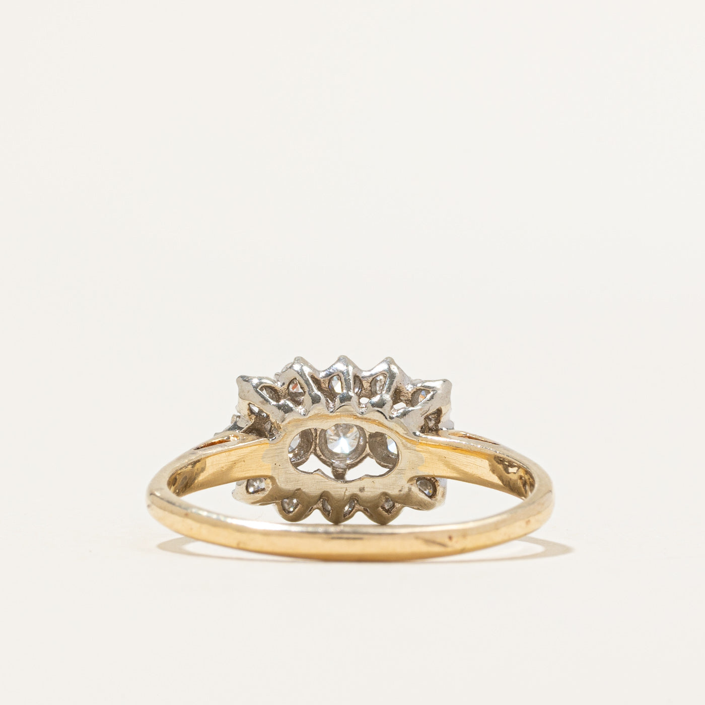 Yellow Gold Diamond Cluster Ring | 0.50ctw | SZ 10