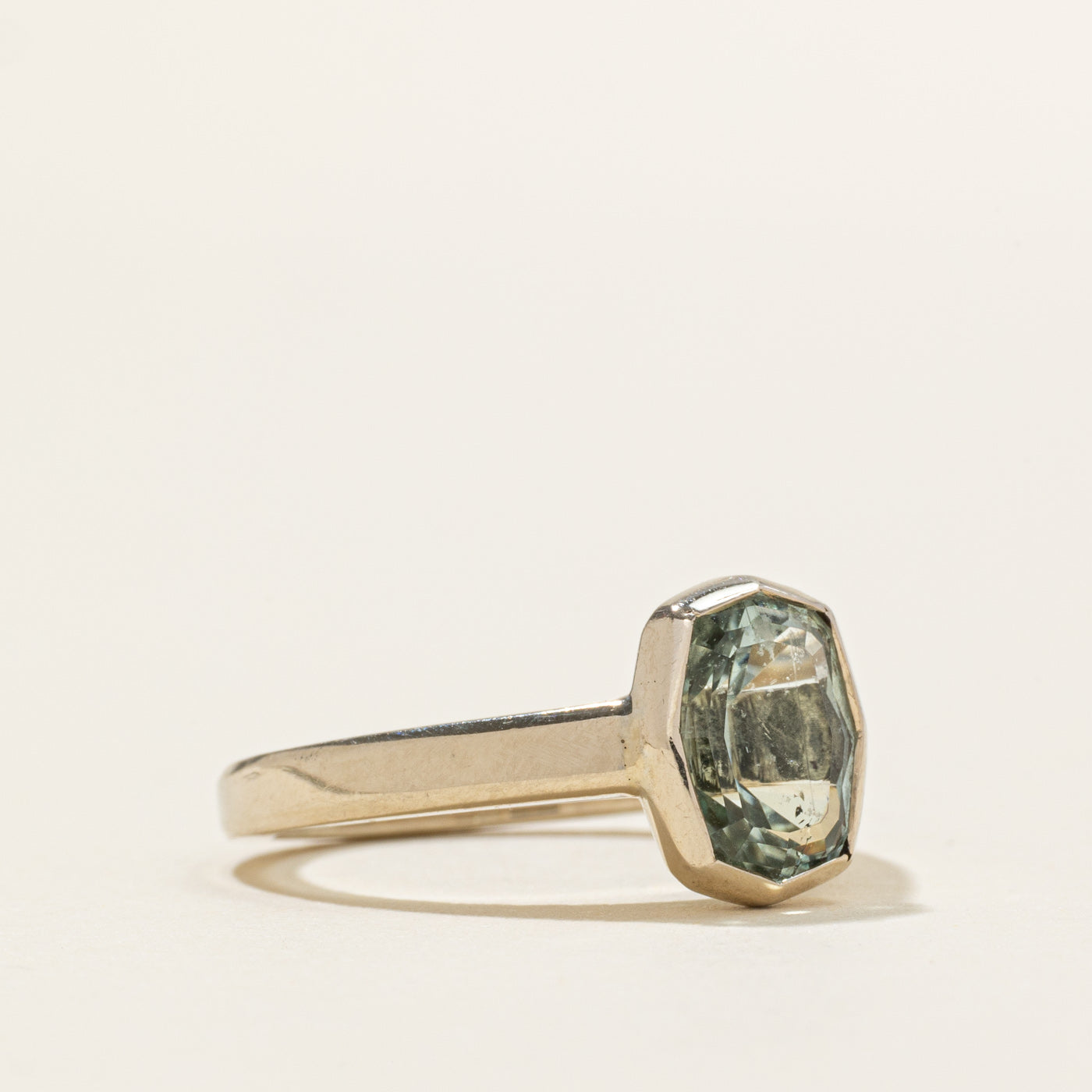 Bezel Set Aquamarine Ring | 2.00ct | SZ 5