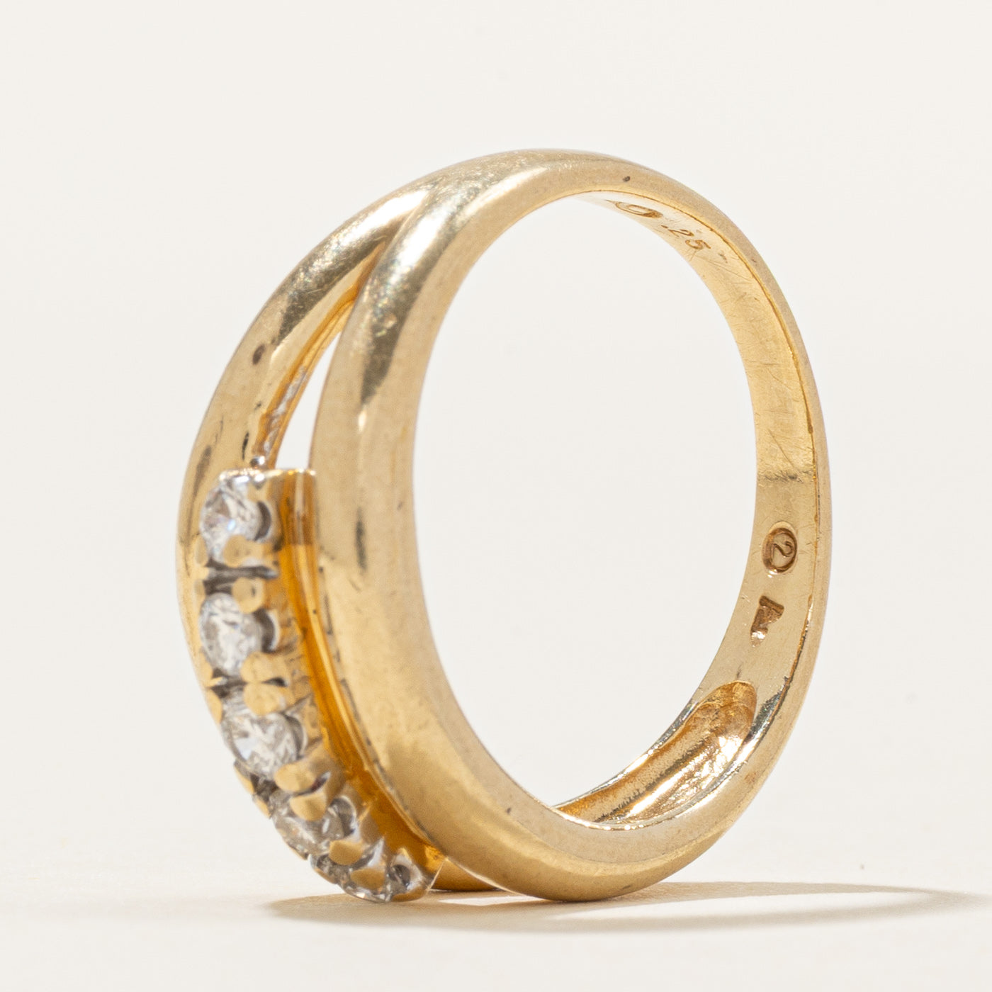 Five Stone Diamond Open Shank Ring | 0.25ctw | SZ 6.5