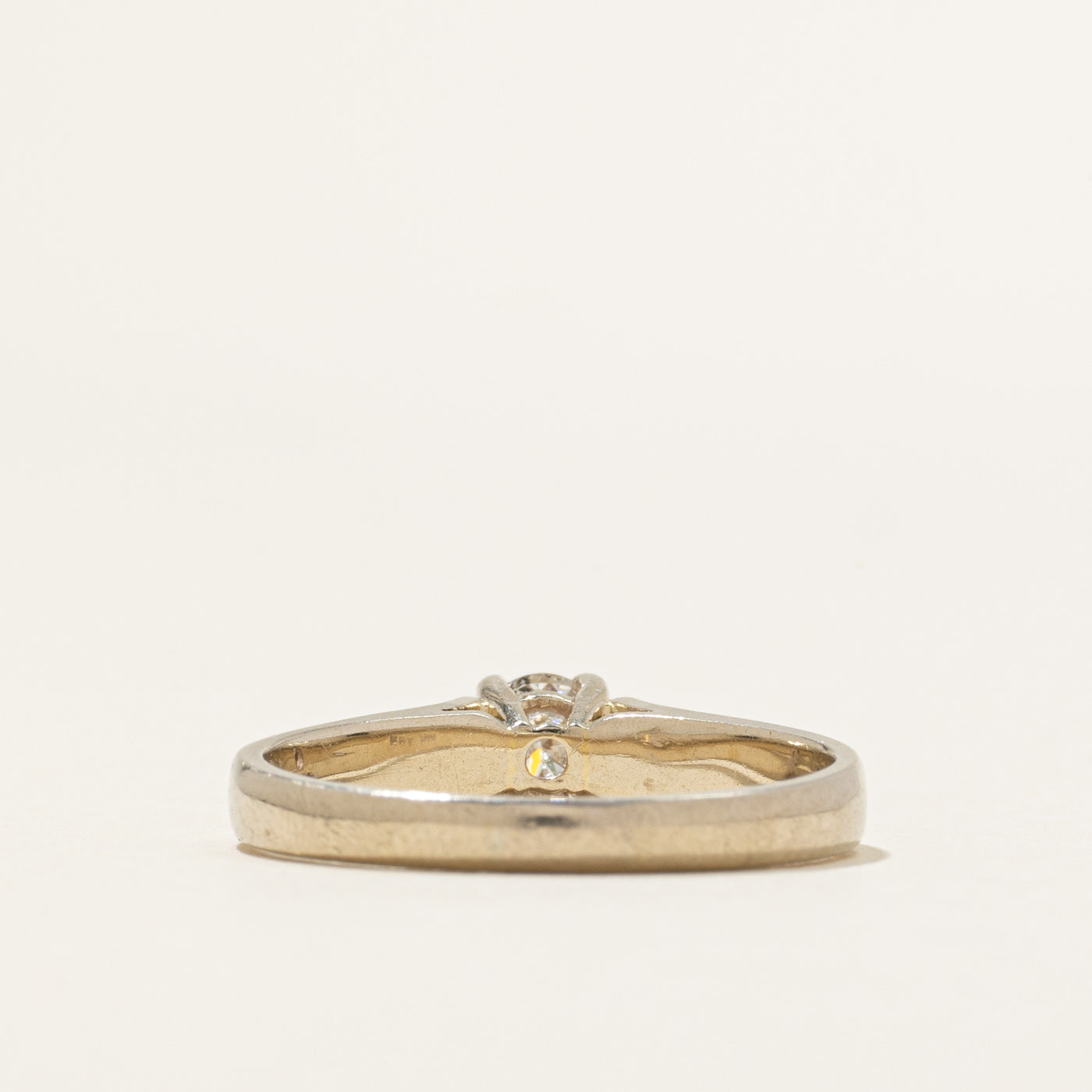 Solitaire Diamond Cathedral Ring | 0.35ct | SZ 8.5