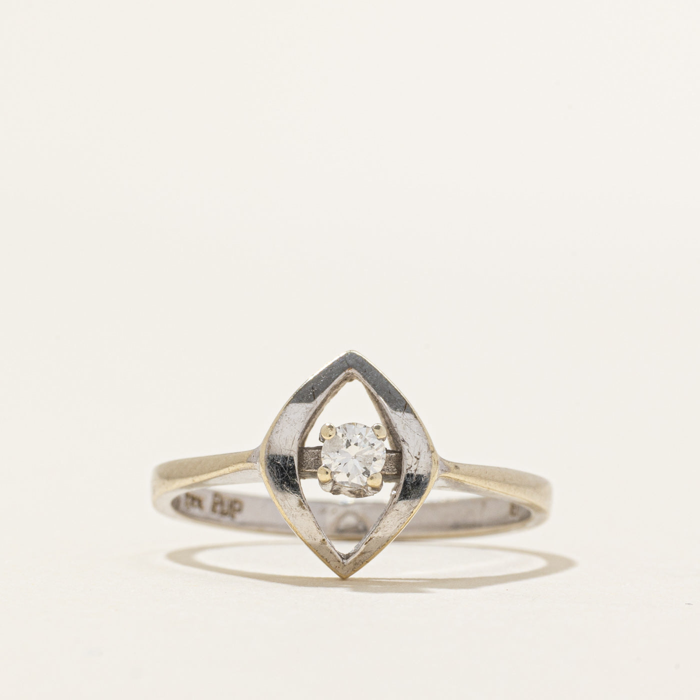 Floating Diamond Marquise Framed Ring | 0.09ct | SZ 6.75