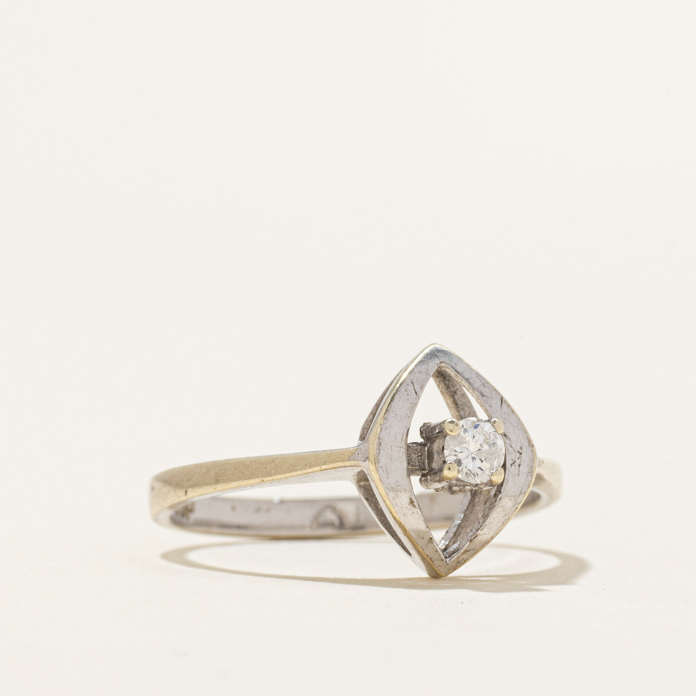 Floating Diamond Marquise Framed Ring | 0.09ct | SZ 6.75