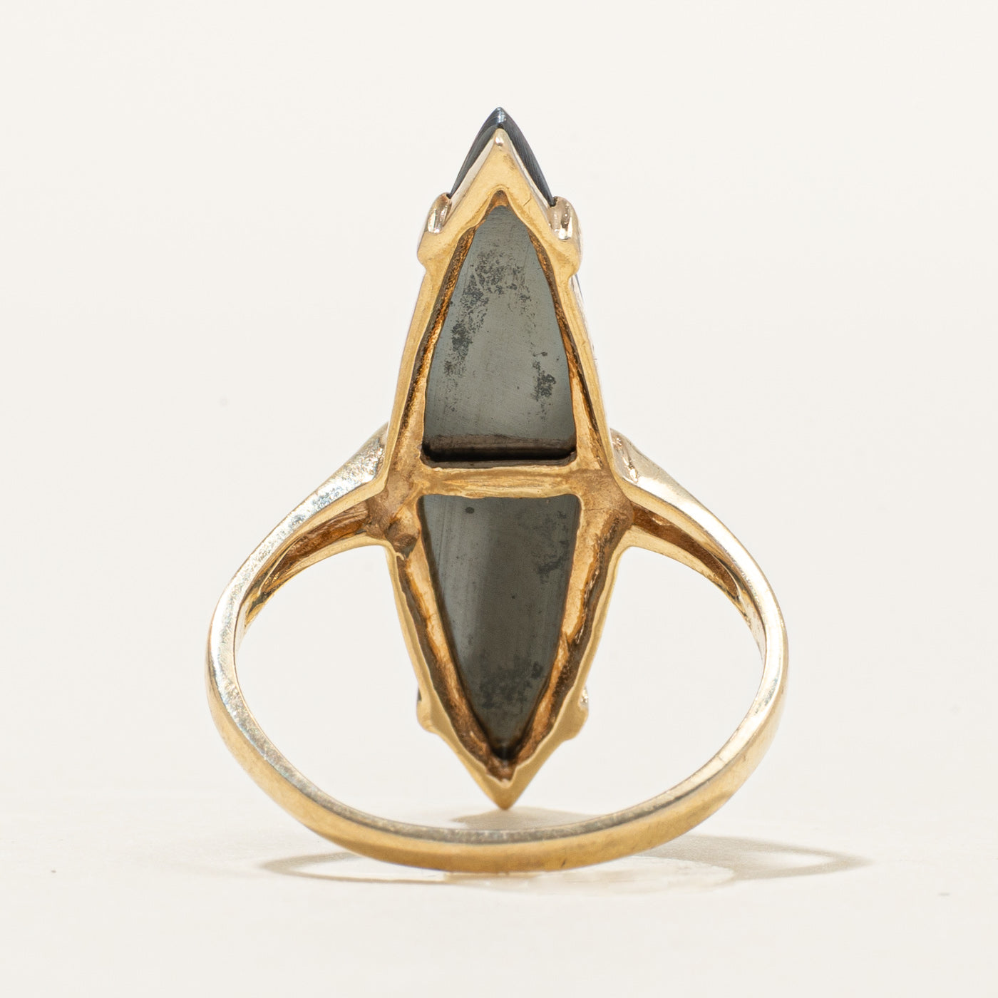 Hematite Navette Ring | SZ 6