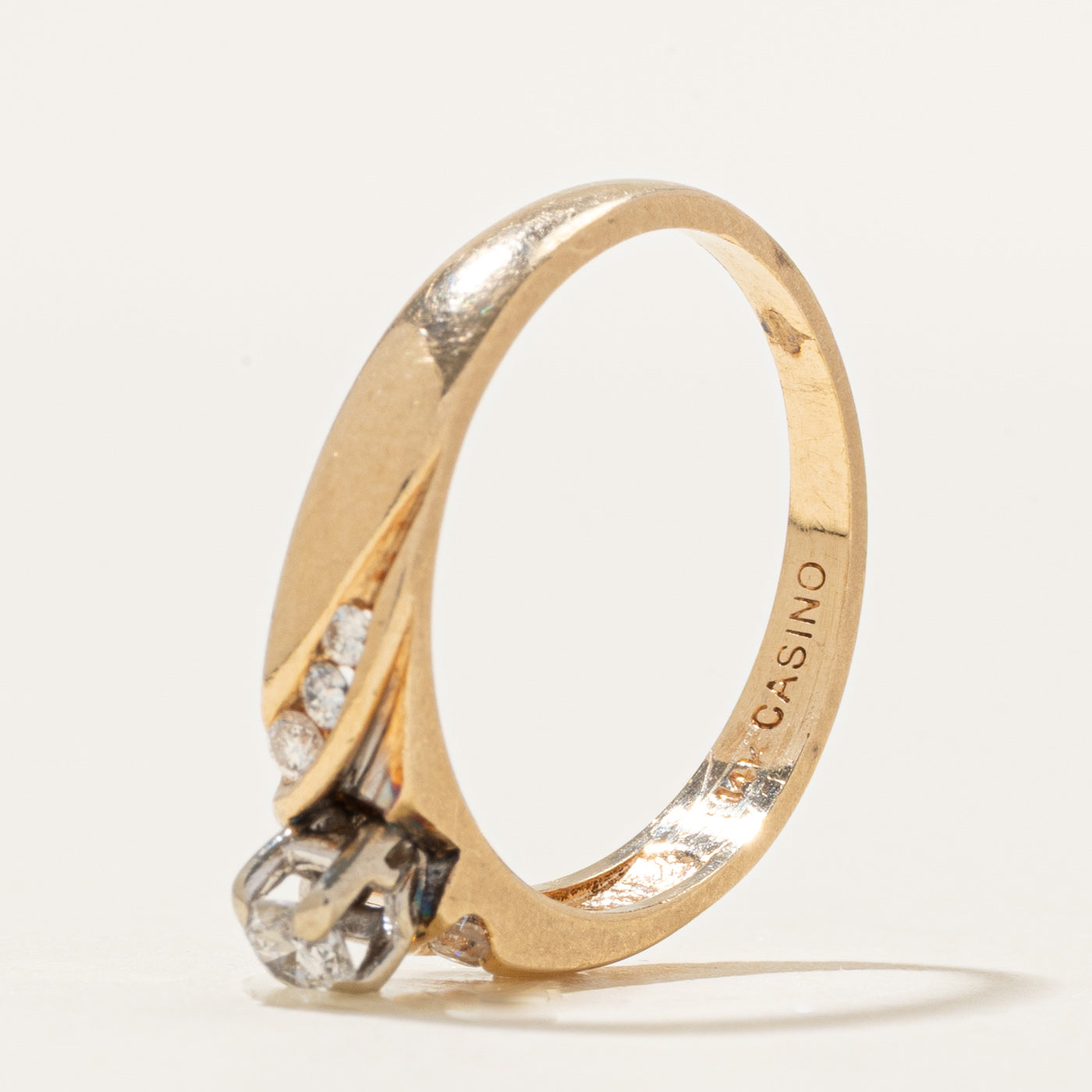 Diamond Channel Set Accented Ring | 0.20ctw | SZ 6.5