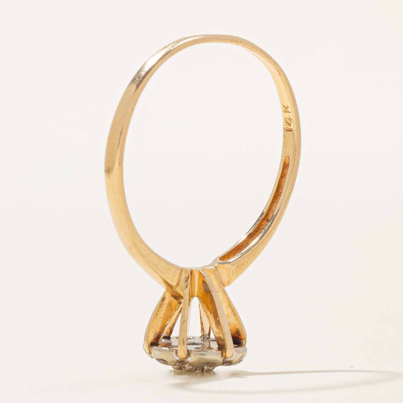 High Set Diamond Daisy Ring | 0.39ctw | SZ 8.75