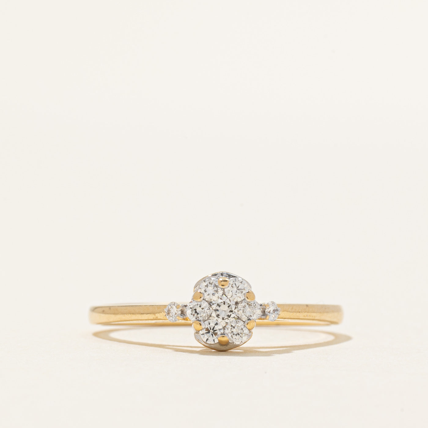 18k Illusion Set Diamond Hidden Heart Ring | 0.17ctw | SZ 6.75