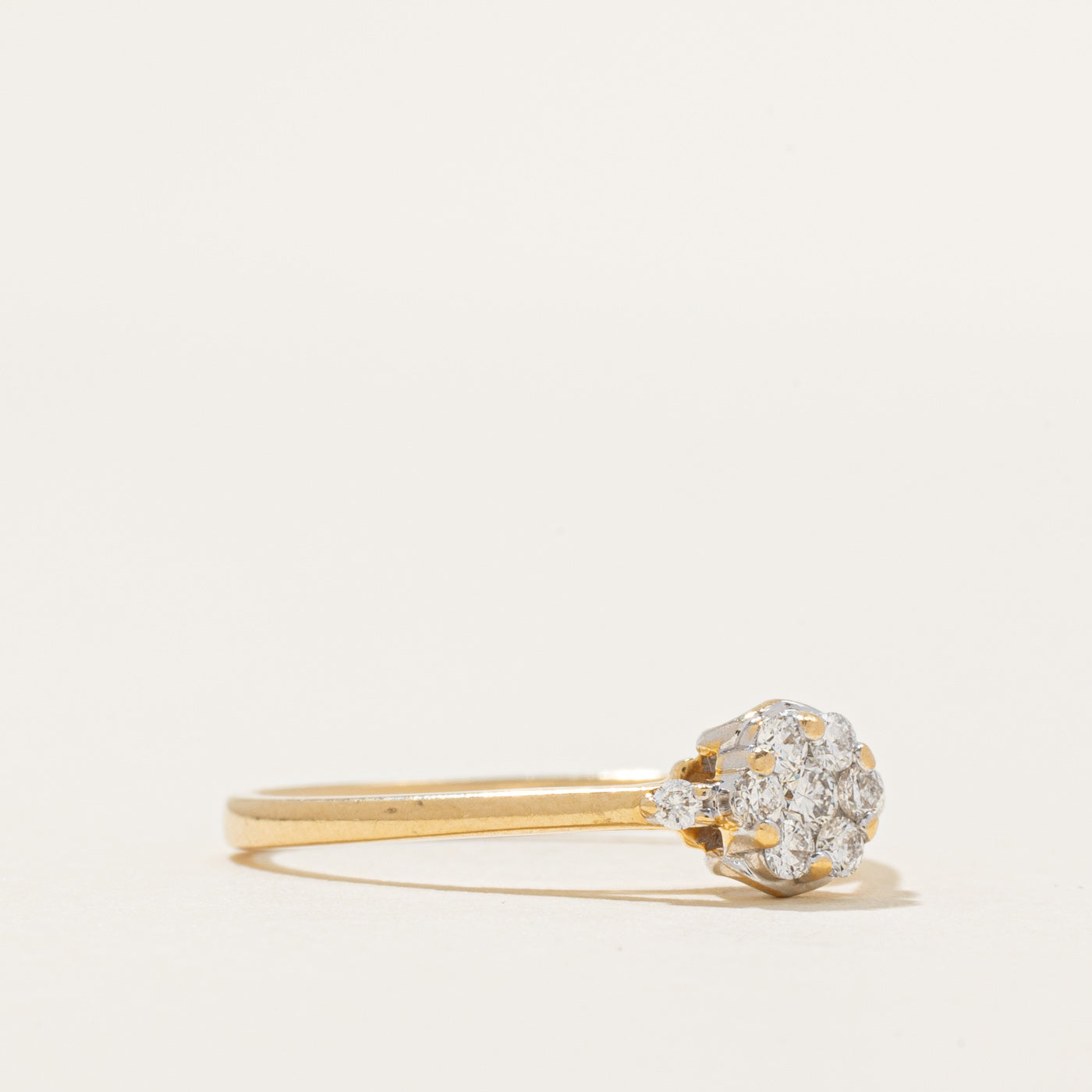 18k Illusion Set Diamond Hidden Heart Ring | 0.17ctw | SZ 6.75