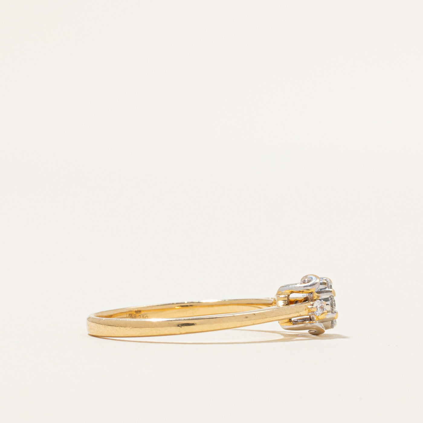 18k Illusion Set Diamond Hidden Heart Ring | 0.17ctw | SZ 6.75