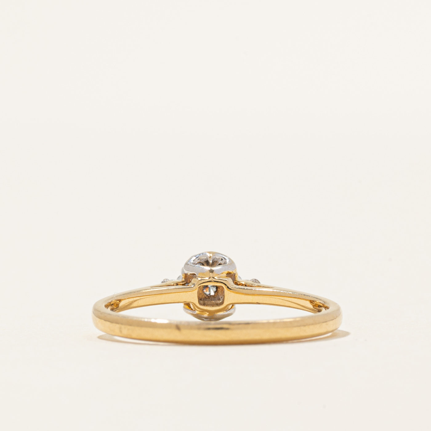 18k Illusion Set Diamond Hidden Heart Ring | 0.17ctw | SZ 6.75