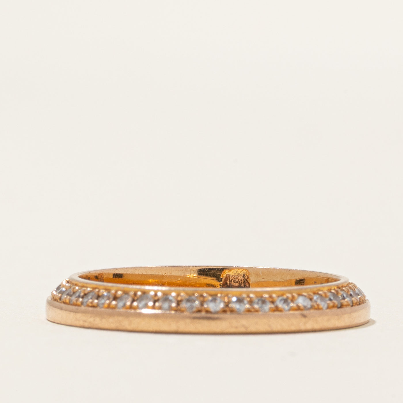 18k Eternity Diamond Edged Band | 0.28ctw | 2.75mm | SZ 6.5