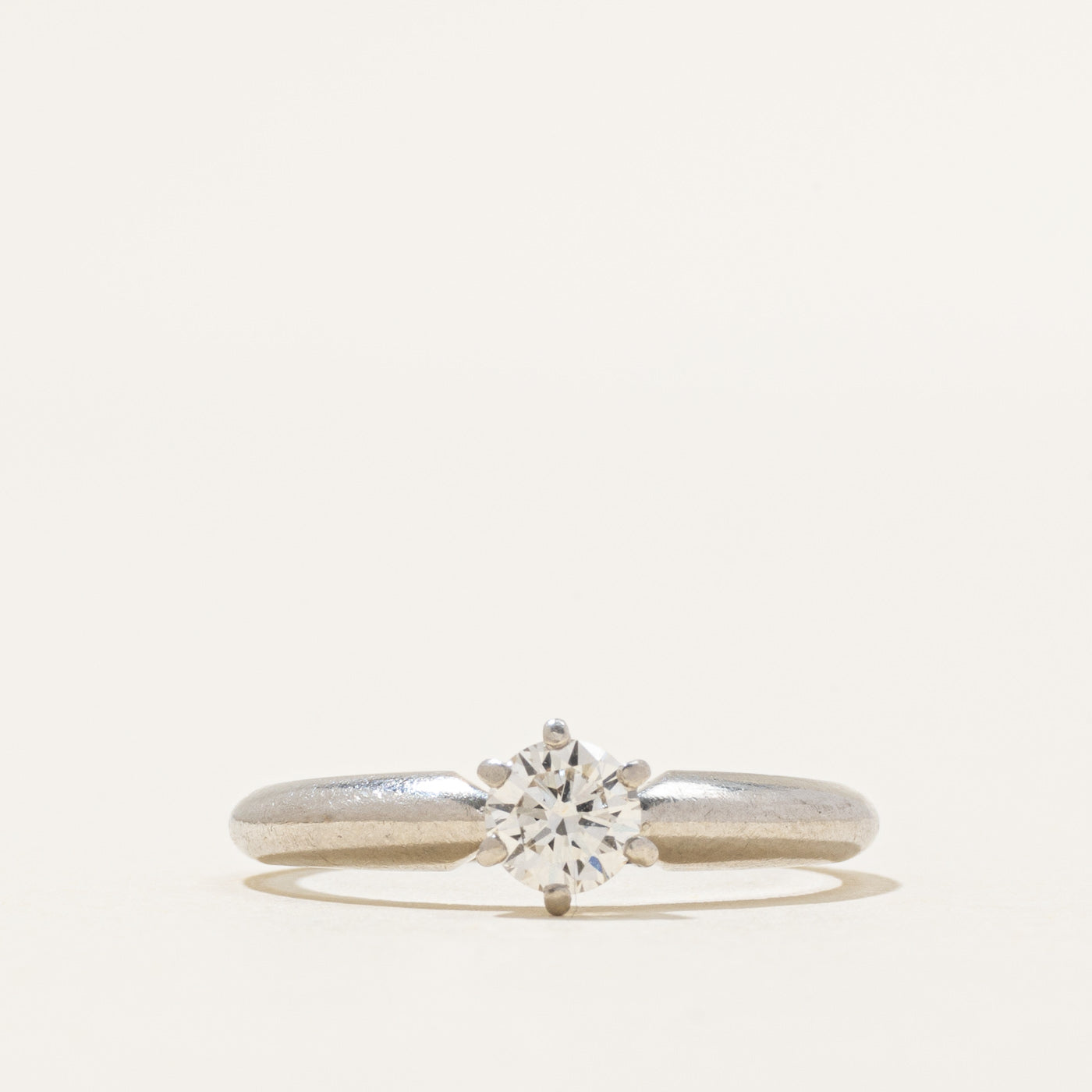 900 Platinum Solitaire Diamond Ring | 0.36ct | SZ 5.5