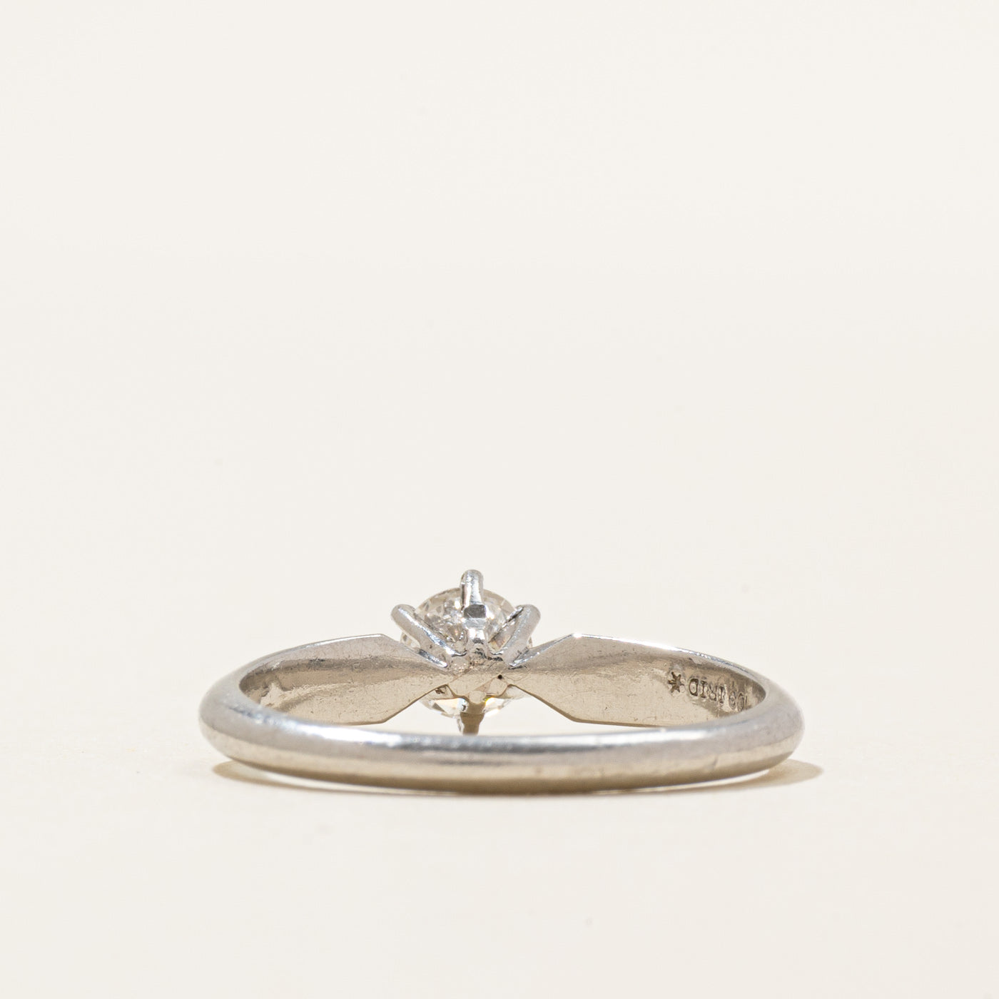 900 Platinum Solitaire Diamond Ring | 0.36ct | SZ 5.5