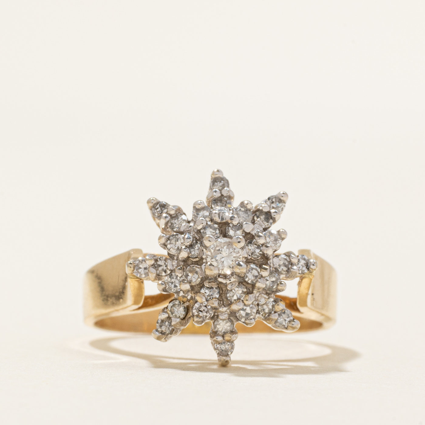 Diamond Snowflake Cluster Ring | 0.37ctw | SZ 5.5