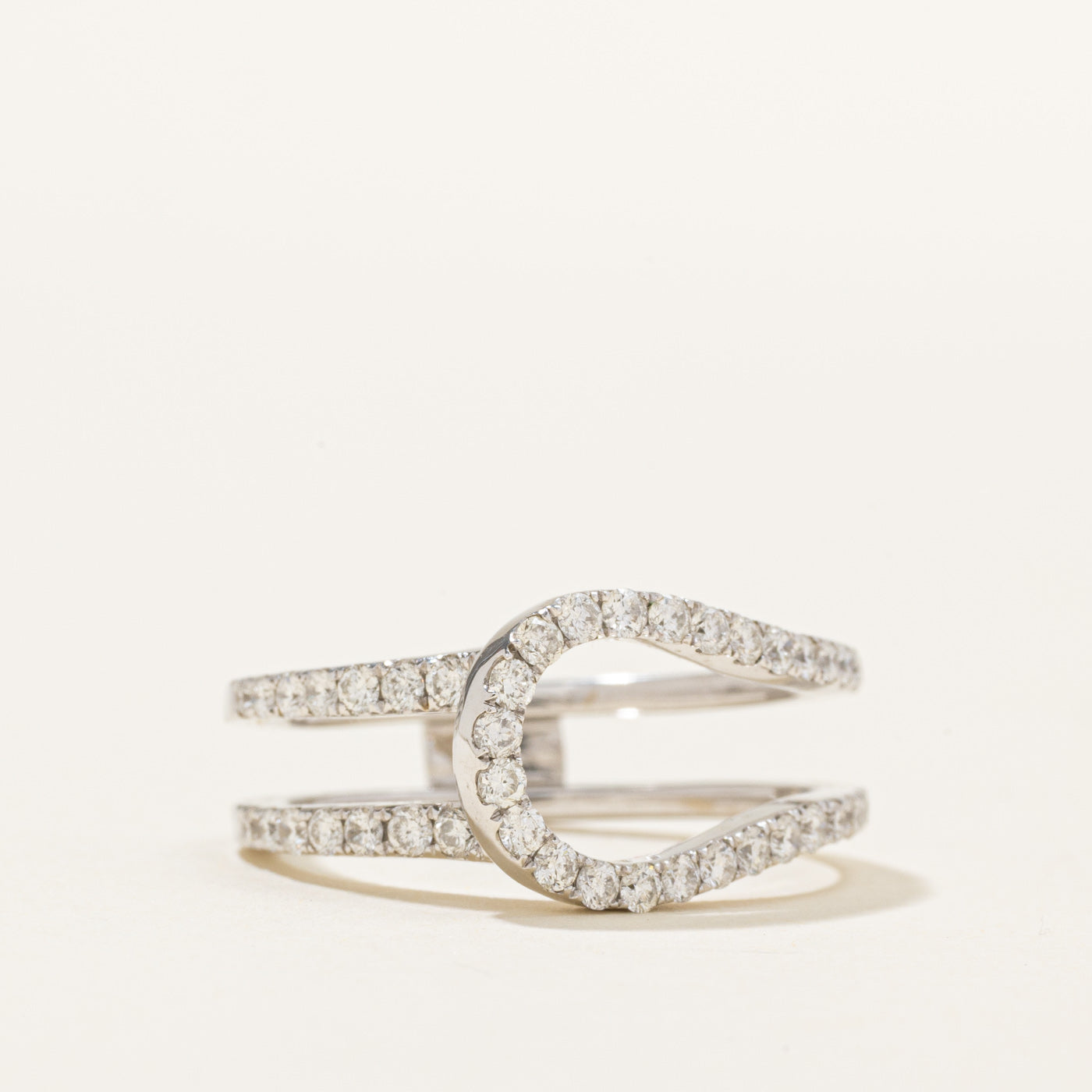 14K Semi Eternity Diamond Ring Guard Ring | 0.60ctw | SZ 7