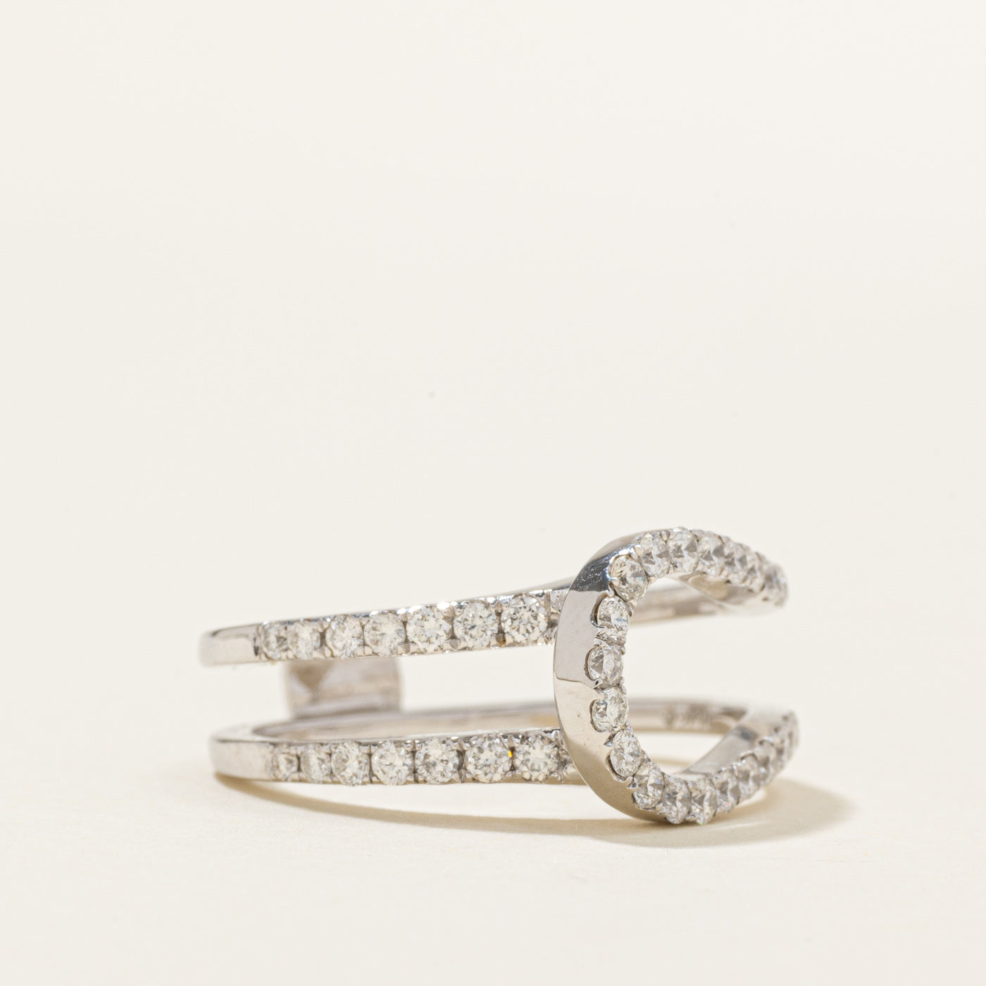 14K Semi Eternity Diamond Ring Guard Ring | 0.60ctw | SZ 7