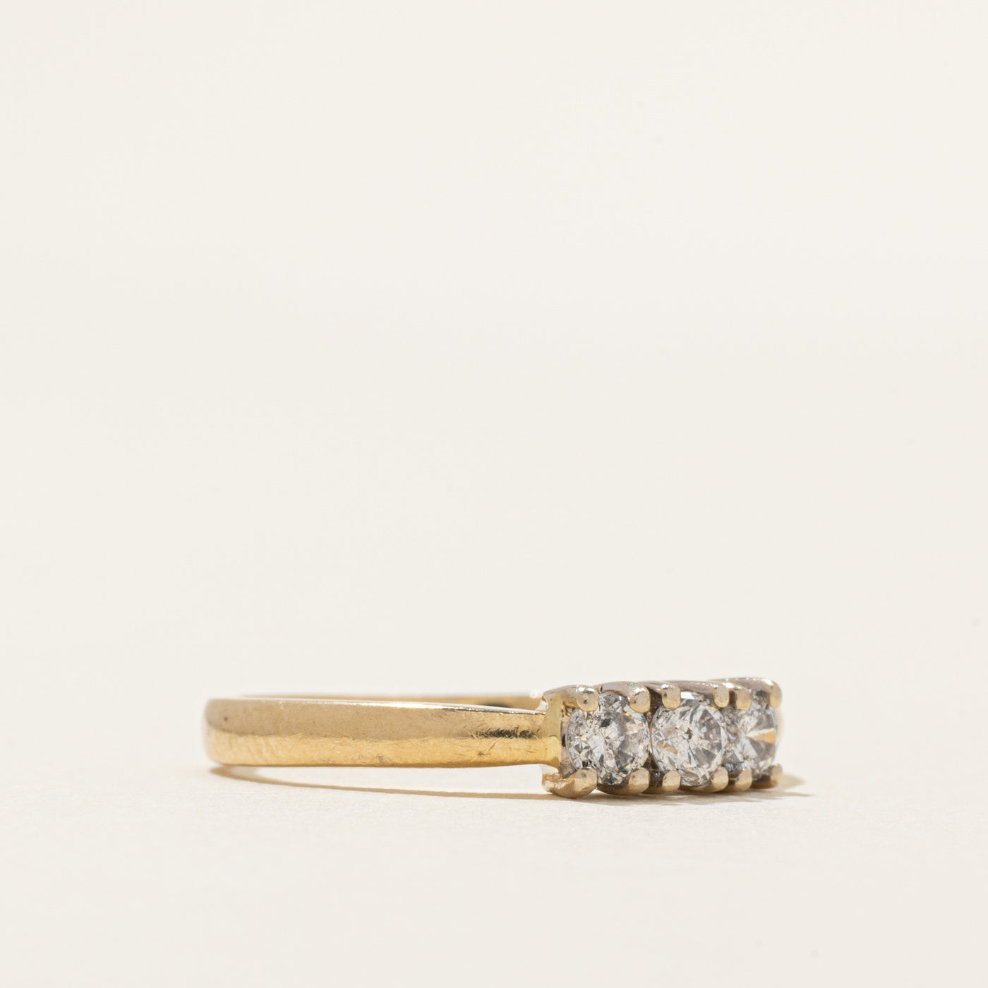 Three Stone Diamond Petite Ring | 0.30ctw | SZ 6.75