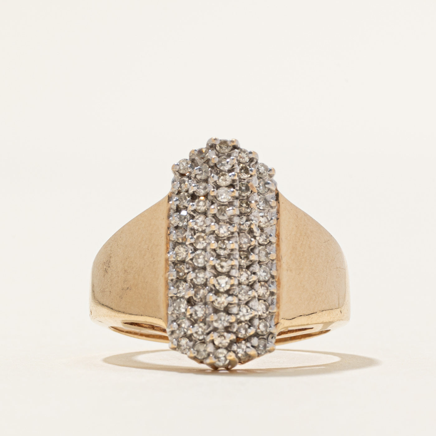 Diamond Elongated Cluster Chunky Ring | 0.53ctw | SZ 6.5