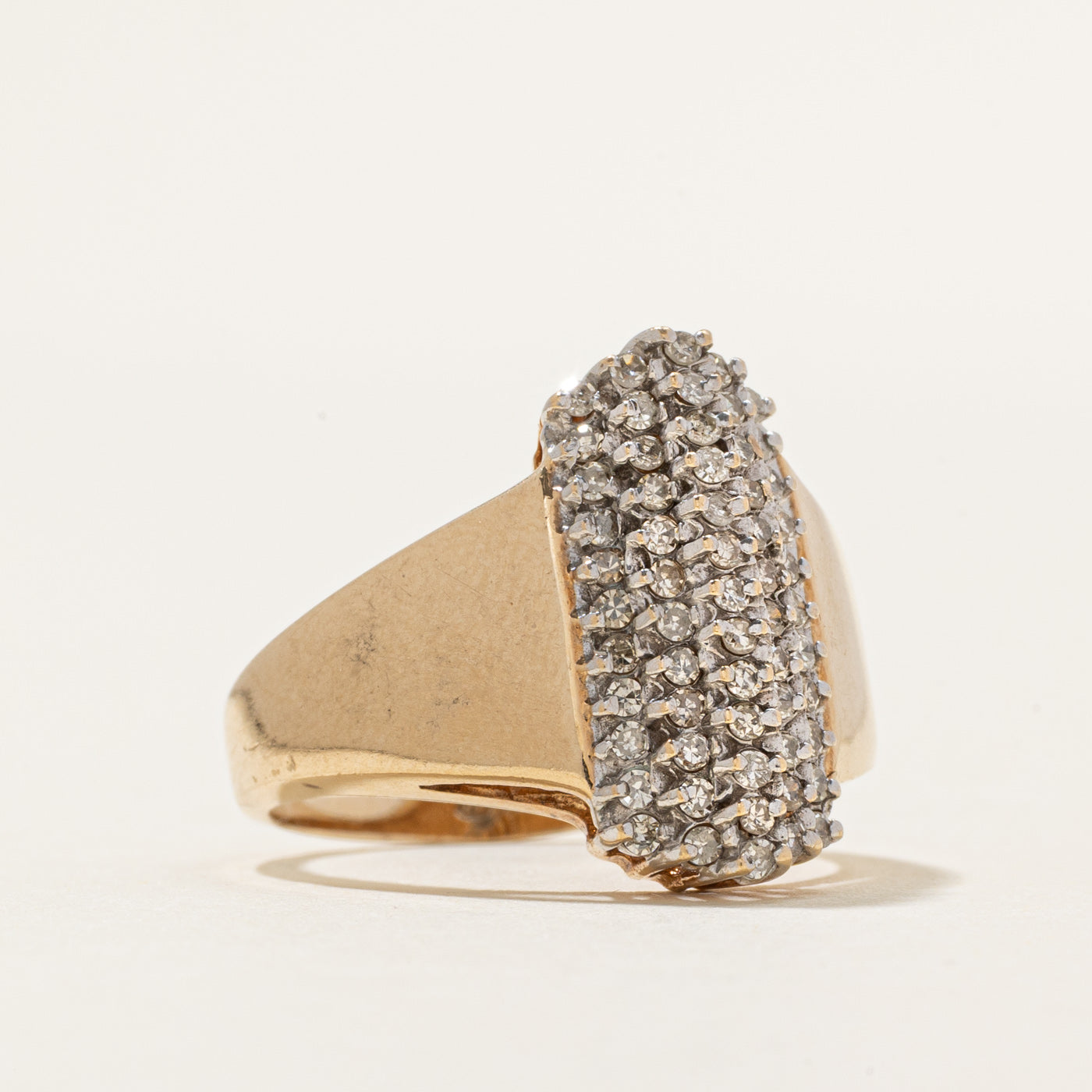 Diamond Elongated Cluster Chunky Ring | 0.53ctw | SZ 6.5