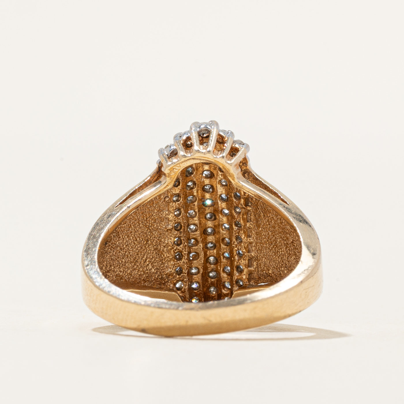 Diamond Elongated Cluster Chunky Ring | 0.53ctw | SZ 6.5